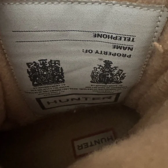 HUNTER IVORY CORWIN Insulated Lace Up Zip Up Waterproof Size 7 Boots - Picture 7 of 10